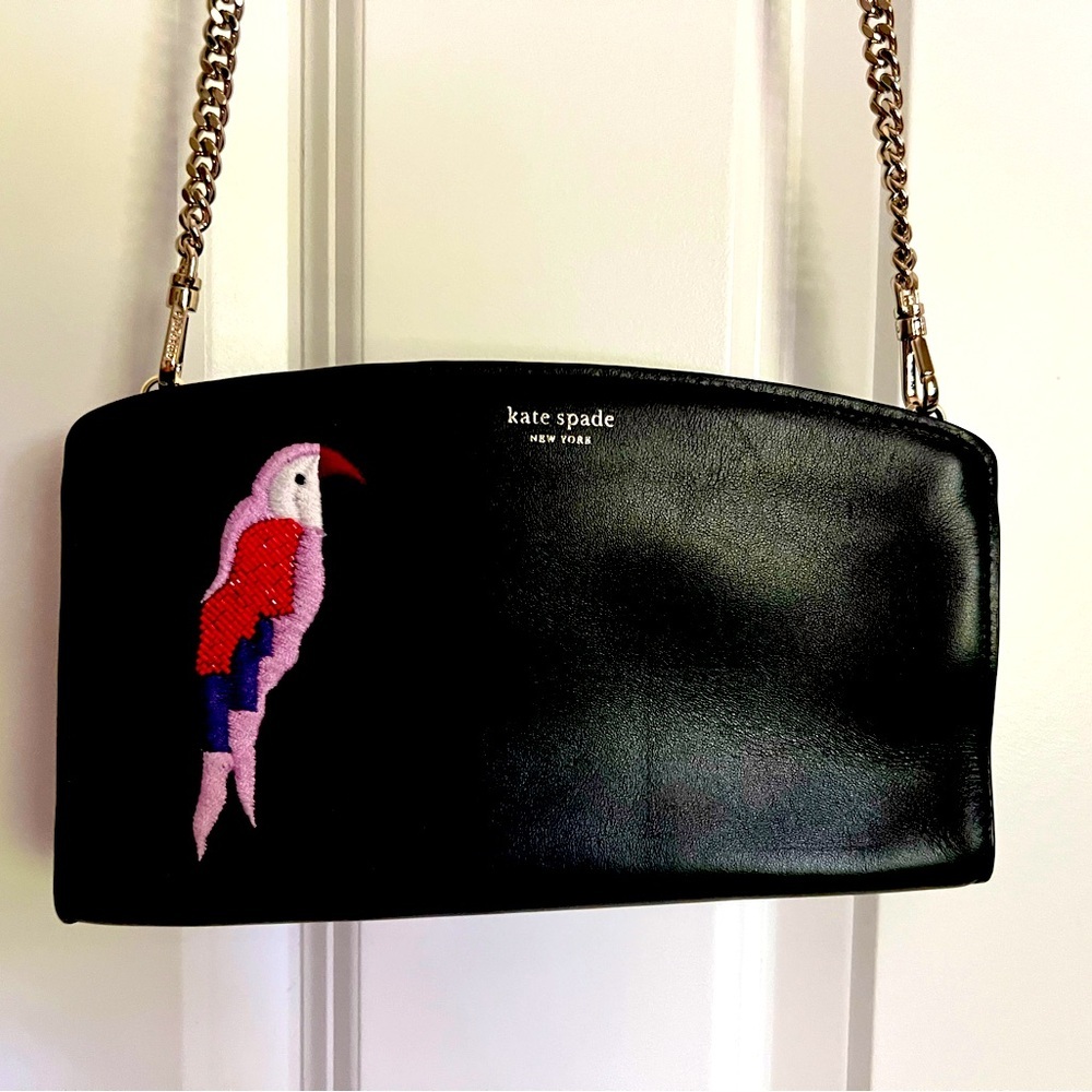 ♠️ Kate Spade ♠️ Novelty Parrot Black Crossbody Bag